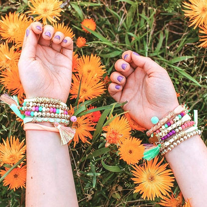 Make It Real: Neo-Brite Chains & Charms Kit - Create 10 Unique Cord & Tassel Charm Bracelets, 195 Pieces, Includes Play Tray,DIY Playful Charm & Jewelry Kit, Tweens & Girls, Arts & Crafts, Ages 8+