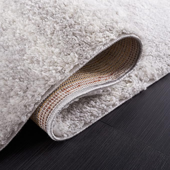 SAFAVIEH Berber Shag Collection Runner Rug - 2'3" x 8', Grey & Ivory, Non-Shedding & Easy Care, 1.2-inch Thick Ideal for High Traffic Areas in Living Room, Bedroom (BER563G)