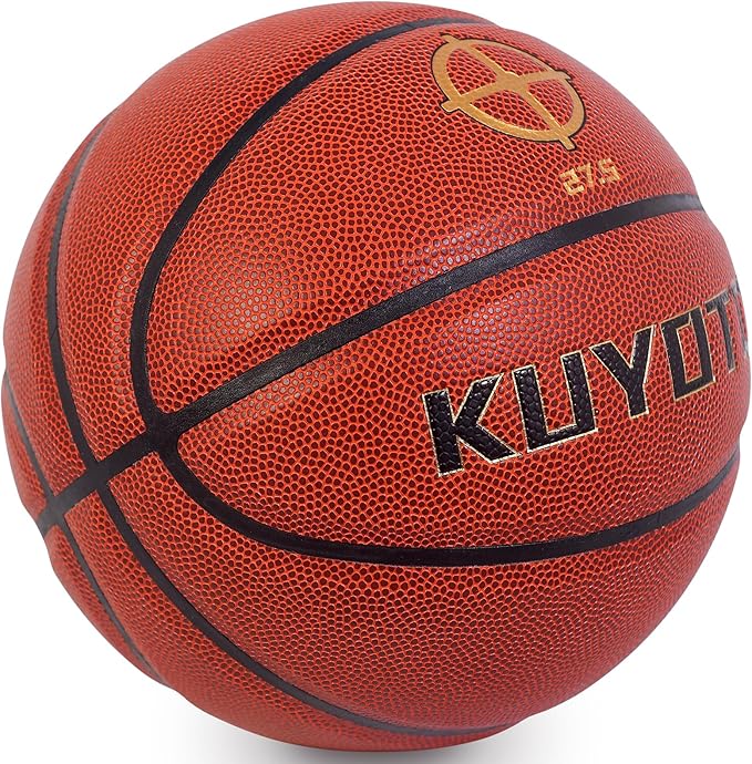 KUYOTQ Kids Toddler Youth Adult Size 3/4/5/6/7 Basketball 22/25.5/27.5/28.5/29.5" Thickened Rubber or Faux Leather Indoor Outdoor Basketball for Boys Girls Womens Mens Basket Ball Gifts