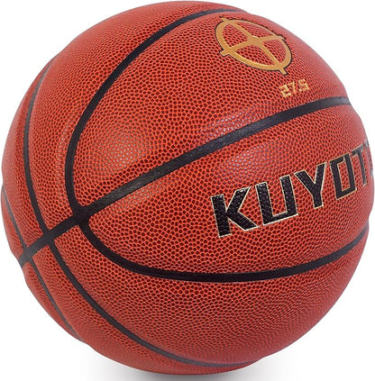 KUYOTQ Kids Toddler Youth Adult Size 3/4/5/6/7 Basketball 22/25.5/27.5/28.5/29.5" Thickened Rubber or Faux Leather Indoor Outdoor Basketball for Boys Girls Womens Mens Basket Ball Gifts