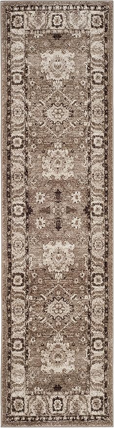 SAFAVIEH Vintage Hamadan Collection Runner Rug - 2'3" x 12', Taupe, Oriental Traditional Persian Design, Non-Shedding & Easy Care, Ideal for High Traffic Areas in Living Room, Bedroom (VTH214T)