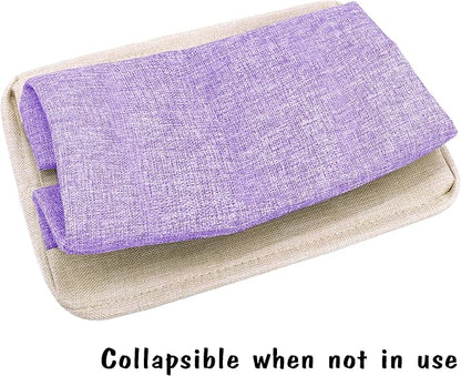 PET ARTIST Dog Toy Basket, Collapsible Dog Toy Bin Box with Comfortable Handles, Large Pet Toy Storage Basket Organizer for Accessories, Toys, Coat & Clothing, Blanket & Leash, Purple, 15"x11"x9"