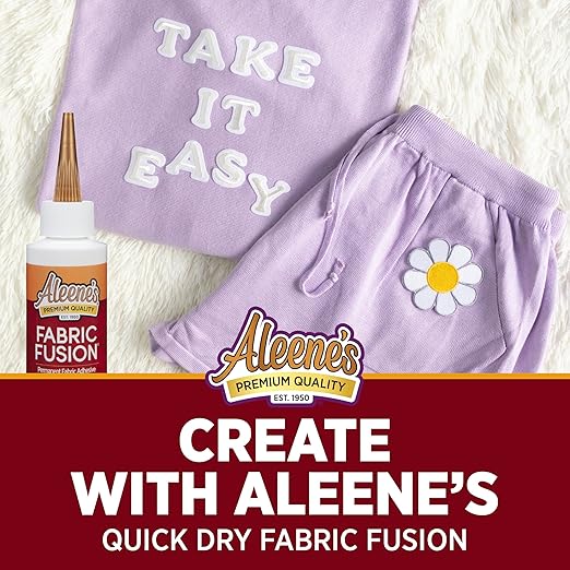 Aleene's Fusion Fabric Adhesive 2 fl oz 3-Pack, Washable Fabric Glue for Clothes, Denim, Leather, Polyester, Cotton, Fabrics, Dries Flexible