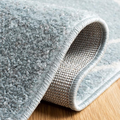 SAFAVIEH Adirondack Collection Accent Rug - 3' x 5', Blue & Ivory, Modern Geometric Design, Non-Shedding & Easy Care, Ideal for High Traffic Areas in Entryway, Living Room, Bedroom (ADR241M)