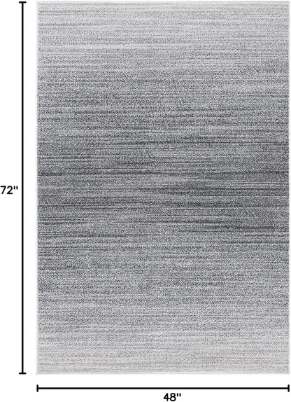 SAFAVIEH Adirondack Collection Accent Rug - 4' x 6', Grey & Ivory, Modern Ombre Design, Non-Shedding & Easy Care, Ideal for High Traffic Areas in Entryway, Living Room, Bedroom (ADR142F)