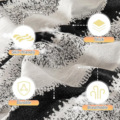 MYSKY HOME Sofa Covers for Sectional Sofa, Couch Cover for Dogs, Throw Couch Covers Loveseat Covers Futon Cover L Shaped Cover Washable Chenille Couch Protector, 71" x 102", Black Star Cluster