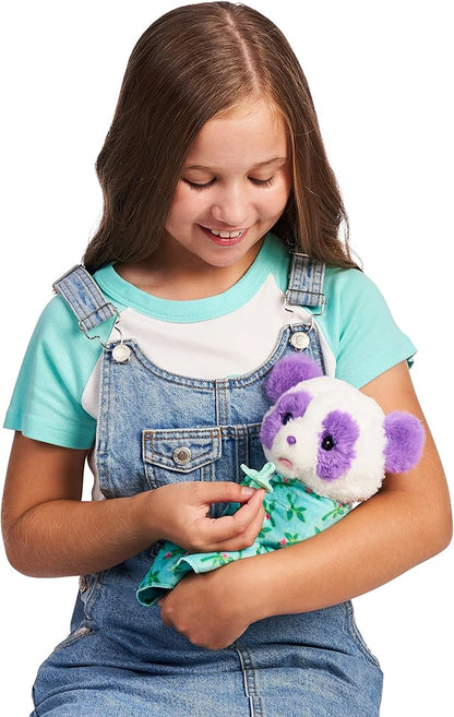 Little Live Pets WODJ4 Cozy Dozys: Petals The Panda | Interactive Plush Toy Panda. 25+ Sounds and Reactions. Magical Eye Movement. Blanket, Pacifier for Kids Ages 4+, Multicolor (26400)