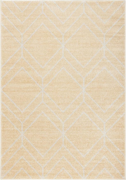 SAFAVIEH Adirondack Collection Accent Rug - 4' x 6', Gold & Light Grey, Modern Geometric Design, Non-Shedding & Easy Care, Ideal for High Traffic Areas in Entryway, Living Room, Bedroom (ADR241D)