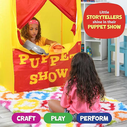 Hand Puppet Kit - Make Your Own Animal Puppets - 10 Felt Puppets - Simple Step By Step Instructions - Art Craft, Role Play, Storytelling - Puppets for kids, Children's Art & Craft Birthday Gifts Ideas