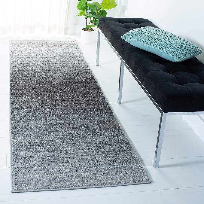 SAFAVIEH Adirondack Collection Runner Rug - 2'6" x 8', Grey & Dark Grey, Modern Ombre Design, Non-Shedding & Easy Care, Ideal for High Traffic Areas in Living Room, Bedroom (ADR142H)