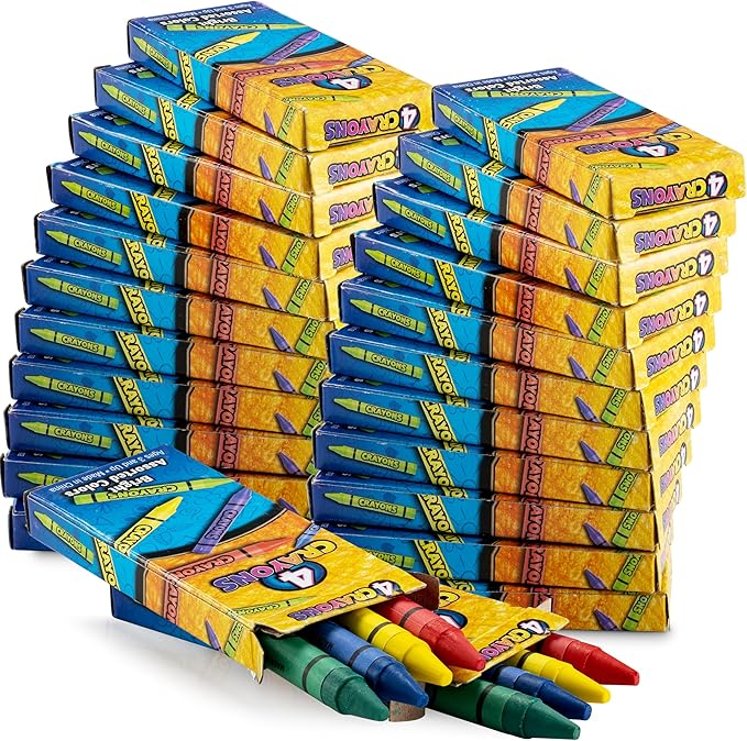 Bedwina Bulk Crayons 3456 PCs, Case of 864 4-Packs, Premium Color Crayons Bulk School Supplies for Kids & Toddler Non-Toxic for Party Favors, Restaurants, Goody Bags Stocking Stuffers