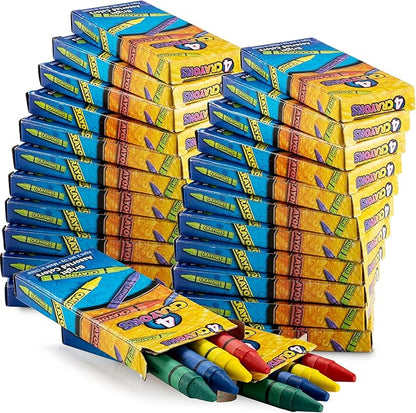 Bedwina Bulk Crayons 3456 PCs, Case of 864 4-Packs, Premium Color Crayons Bulk School Supplies for Kids & Toddler Non-Toxic for Party Favors, Restaurants, Goody Bags Stocking Stuffers