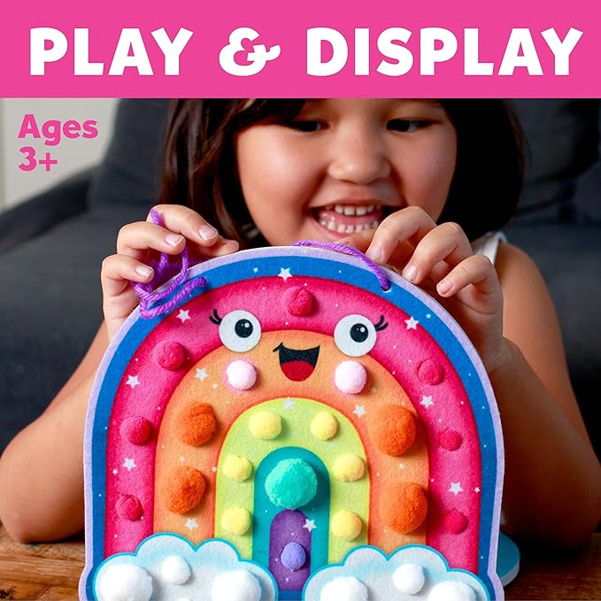 Creativity for Kids Pom Pom Pictures: Magical - Rainbow and Unicorn - Preschool and Toddler Crafts, Gifts for Ages 3+