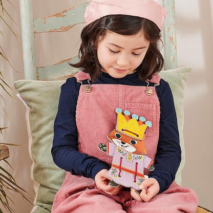 eeBoo: Dress Up Lacing Cards: Woodland Friends - Set of 5 Characters Outfits & Laces, Create Combinations, Preschool Arts & Crafts, Kids Ages 3+