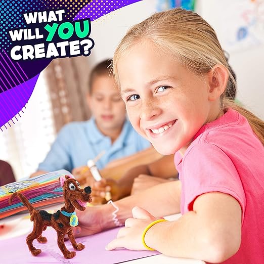 Carl & Kay 600 Pipe Cleaners & 74 Googly Eyes - Chenille Stems Craft - Colorful Pipe Cleaners for Kids - Bulk Soft Fuzzy Stems