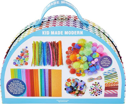 Kid Made Modern Rainbow Craft Kit - Bulk Arts & Crafts Supplies and Materials for Kids - 300+ Pieces DIY Art Box Case for Creative Projects (Ages 6+)