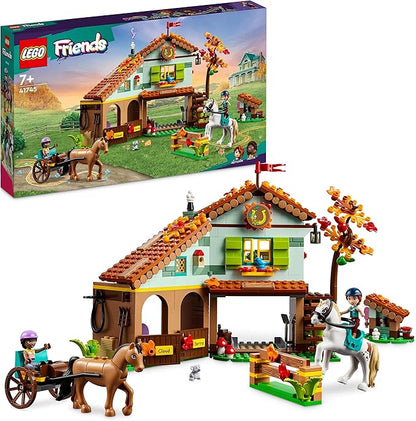 Lego Friends Autumn’s Horse Stable 41745 Building Toy, Role-Play Fun for Kids Ages 7+, with 2 Mini-Dolls and 2 Horses, Carriage and Riding Accessories, A Gift Birthday Gift for Kids Who Love Horses
