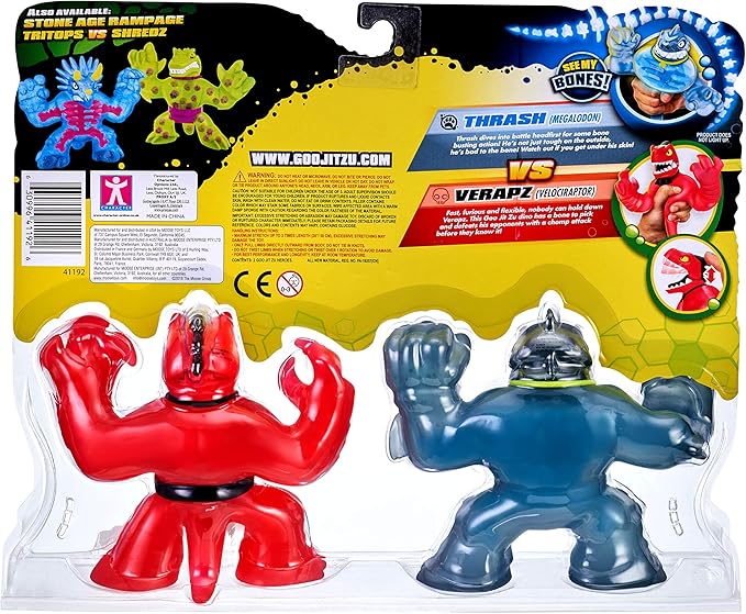 Heroes of Goo Jit Zu Dino X-Ray Fossil Faceoff Versus Pack - Thrash vs Verapz