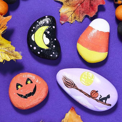 Creativity for Kids Hide and Seek Halloween Rock Painting Kit - Halloween Crafts for Kids Ages 6-8 for Kids, Kids Crafts