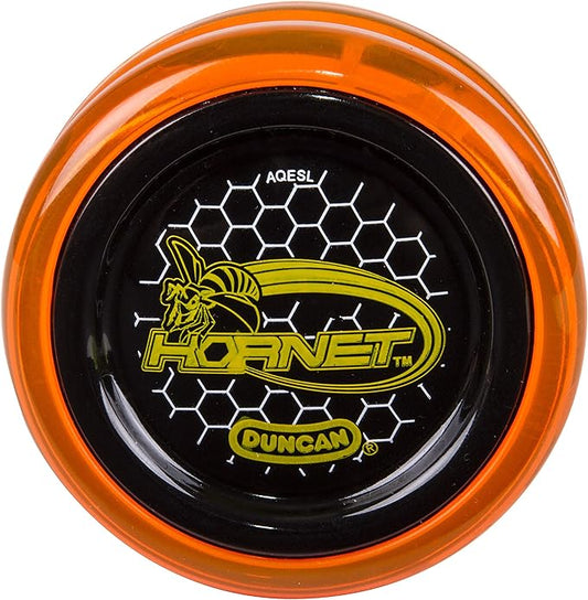 Duncan Toys Hornet Pro Looping Yo-Yo with String, Ball Bearing Axle and Plastic Body, Orange with Black Cap