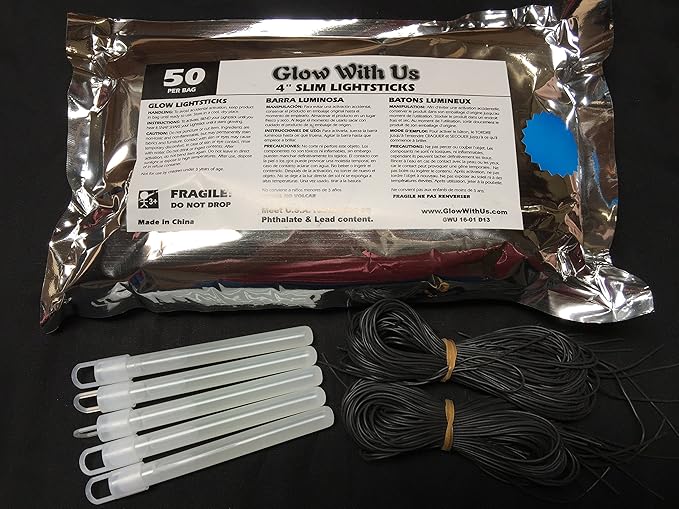 Glow Sticks Bulk Wholesale, 100 4” Blue Glow Stick Light Sticks. Bright Color, Kids Love Them! Glow 8-12 Hrs, 2-Year Shelf Life, Sturdy Packaging, GlowWithUs Brand