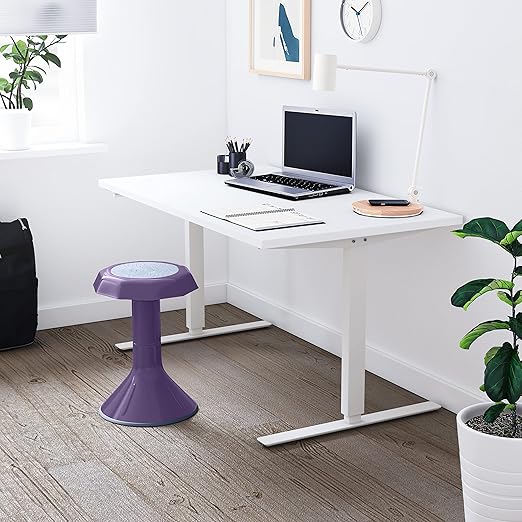 ECR4Kids ACE Active Core Engagement Wobble Stool, 18-Inch Seat Height, Flexible Seating, Eggplant