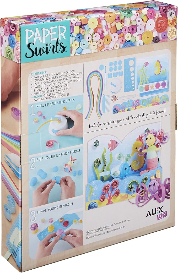 Alex DIY Paper Swirls 3D Mermaid Ocean Kids Art and Craft Activity
