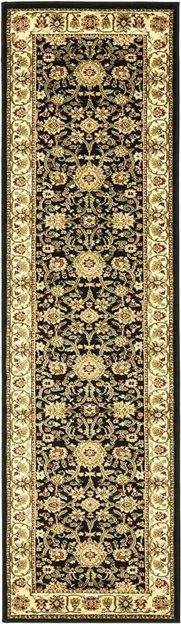 SAFAVIEH Lyndhurst Collection Runner Rug - 2'3" x 8', Black & Ivory, Traditional Oriental Design, Non-Shedding & Easy Care, Ideal for High Traffic Areas in Living Room, Bedroom (LNH212A)