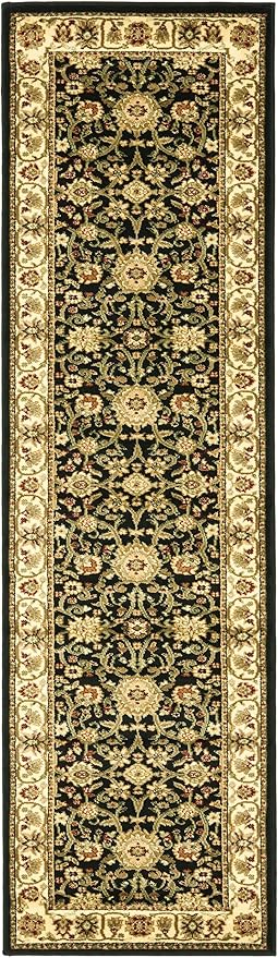 SAFAVIEH Lyndhurst Collection Runner Rug - 2'3" x 10', Black & Ivory, Traditional Oriental Design, Non-Shedding & Easy Care, Ideal for High Traffic Areas in Living Room, Bedroom (LNH212A)