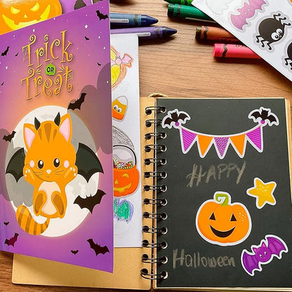 Halloween Coloring Books with Stickers 48 Pack Halloween Treat Prizes Non Candy Gifts for Kids Boys or Girls Halloween Activity Book Party Favor Supplies Trick or Treat Goody Bag Bulk Fillers