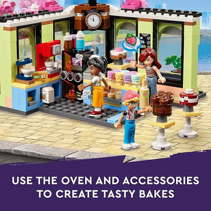 LEGO Friends Heartlake City Cafe Toy for Children - Building Pastry - Creative Hobby and Gift Idea for Girls and Boys from 6 Years - 3 Mini Dolls and a Dog 42618