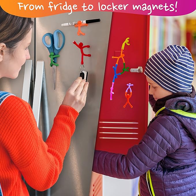 MagMen Magnetic Travel Toys, Stretchy, Fun, and Educational Fidget Toys for Kids and Adults Ages 3 and Up 20 Mix