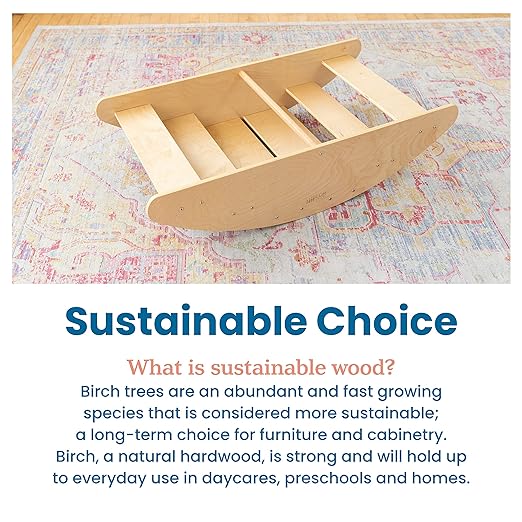 ECR4Kids Rocking Boat and Steps, Play Center, Natural