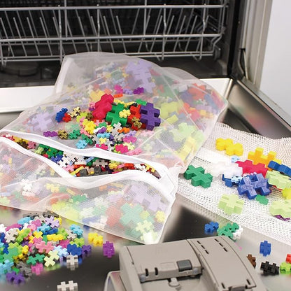 Plus-Plus - Learn to Build Super Set - Pastel Mix, 1,200 Pieces w/ 4 Baseplates - Construction Building Stem/Steam Toy, Interlocking Mini Puzzle Blocks for Kids