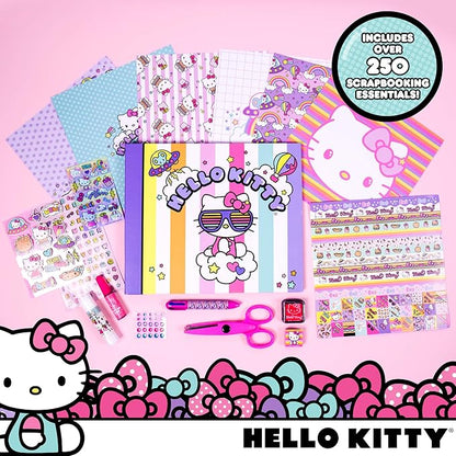 Hello Kitty All-in-One DIY , Design Your Own Scrapbook with Over 250 Essentials, Great Hello Kitty Toys for Weekend Activity, Photo & Keepsake Album for Kids Ages 5, 6, 7, 8, 9, Small, Multicolor