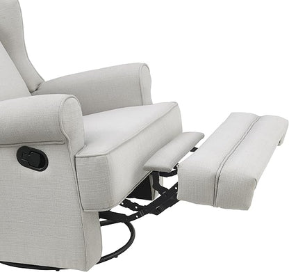 Oxford Baby Teegan Upholstered Swivel Glider & Recliner Nursery Chair, Sand