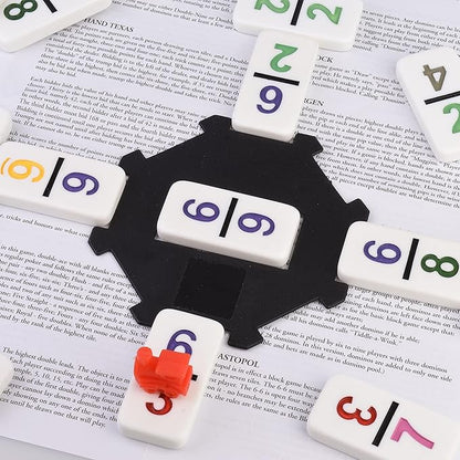 Queensell Large Double Nine Dominoes Set - Mexican Train Dominoes Set - Double 9 Dominos - Best for 2-6 Players