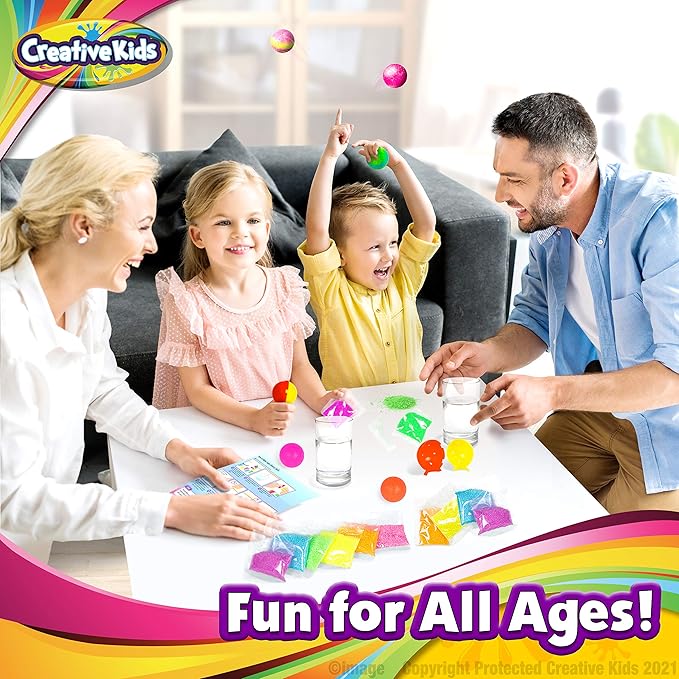 Creative Kids Make Your Own Bouncy Ball Kit - 12 Individual Packs - DIY Science Party Favors & Goody Bag Stuffers - Bulk Craft Bouncy Ball Making Kit - Ideal Valentines Gifts for Classroom