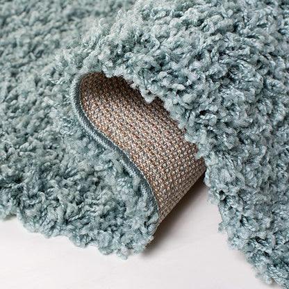 SAFAVIEH Athens Shag Collection Runner Rug - 2'3" x 8', Seafoam, Non-Shedding & Easy Care, 1.5-inch Thick Ideal for High Traffic Areas in Living Room, Bedroom (SGAS119D)