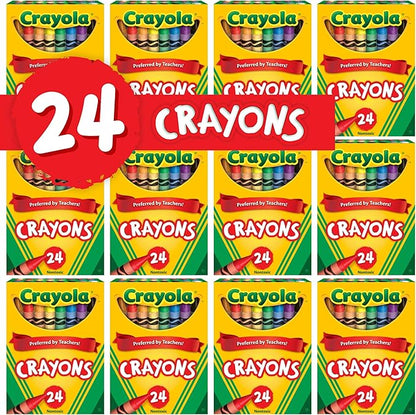 Crayola Crayons Bulk, 12 Packs of 24 Count Crayons, School Supplies, Assorted Colors