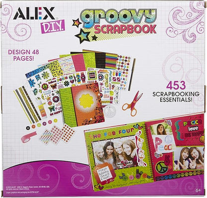 Alex Craft Groovy Scrapbook Kids Art and Craft Activity, Design 48 Pages, Allows Children to be Creative and Use their Imagination, Super Fun & Easy, For Ages 6 and up