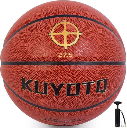 KUYOTQ Kids Toddler Youth Adult Size 3/4/5/6/7 Basketball 22/25.5/27.5/28.5/29.5" Thickened Rubber or Faux Leather Indoor Outdoor Basketball for Boys Girls Womens Mens Basket Ball Gifts