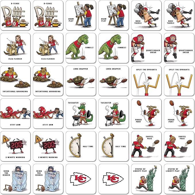 YouTheFan NFL Officially-Licensed Memory Match Game - Humorous, Team-Specific, Original Hand-Drawn Artwork, Fun for the Whole Family, for Fans Young and Old