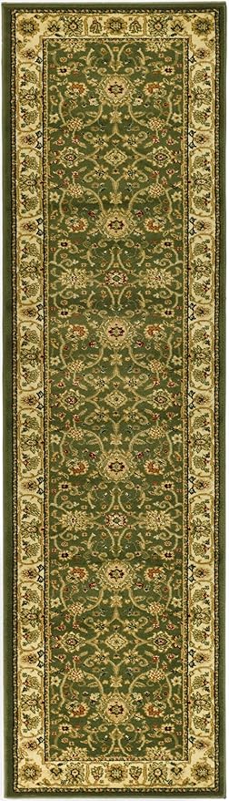 SAFAVIEH Lyndhurst Collection Runner Rug - 2'3" x 18', Sage & Ivory, Traditional Oriental Design, Non-Shedding & Easy Care, Ideal for High Traffic Areas in Living Room, Bedroom (LNH212C)