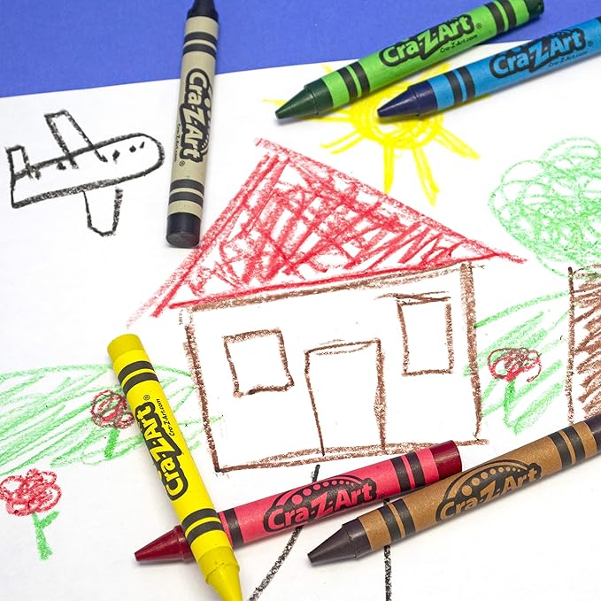 Cra-Z-art Super Jumbo Crayon Bulk Class Pack 200ct 8 Assorted Colors, Back To School Supply List Essential, Bulk Pack for School Supply Rooms and In Class For Teachers