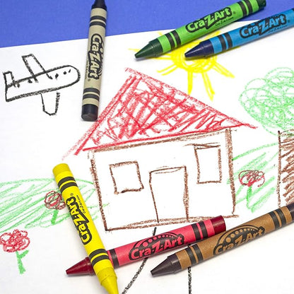 Cra-Z-art Super Jumbo Crayon Bulk Class Pack 200ct 8 Assorted Colors, Back To School Supply List Essential, Bulk Pack for School Supply Rooms and In Class For Teachers