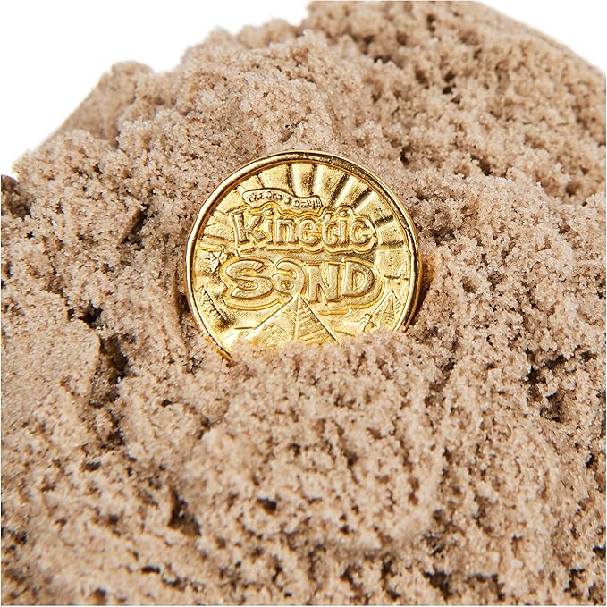 Kinetic Sand, Mini Mummy 170g Magic Sand, Kinetic Sand Brown, 1 Surprise Figure, 2 Accessories and 3 Gems Included, Toys for Boys and Girls 3 Years Old