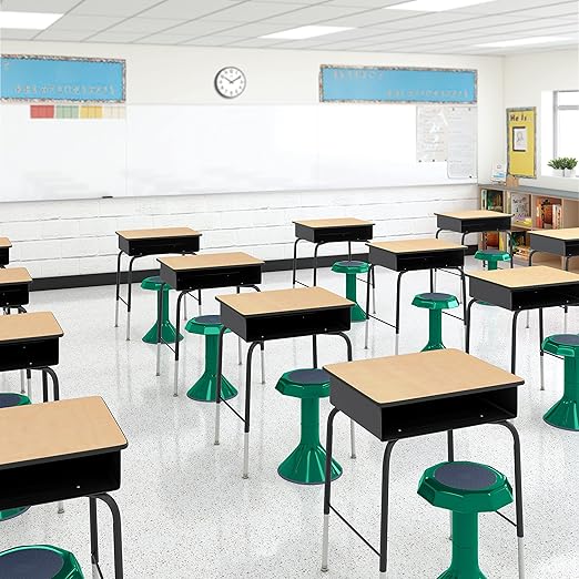 ECR4Kids ACE Active Core Engagement Wobble Stool, 18-Inch Seat Height, Flexible Seating, Green