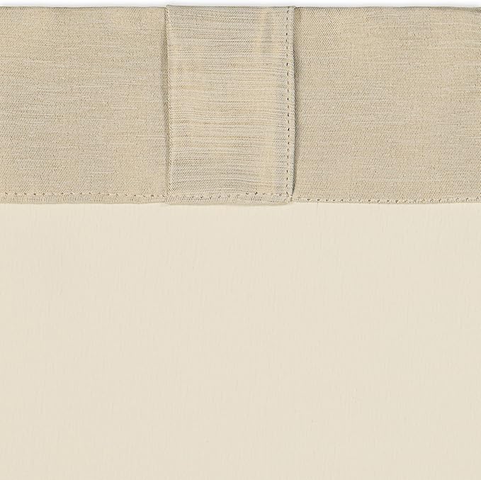 Eclipse Fresno Modern Blackout Thermal Rod Pocket Window Curtain for Bedroom (1 Panel), 52 in x 108 in, Wheat