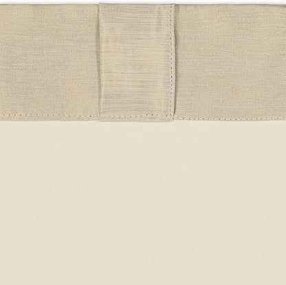 Eclipse Fresno Modern Blackout Thermal Rod Pocket Window Curtain for Bedroom (1 Panel), 52" x 84", Wheat